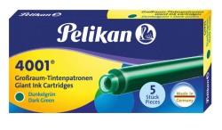 Pelikan naboje do pióra, zielone, 5 sztuk GTP/5 300070