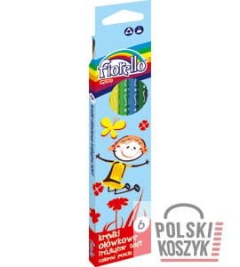 Kredki SUPER SOFT 6 kolorów FIORELLO trójkątne