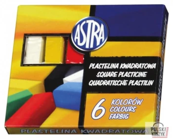 Plastelina kwadrat 6 kolorów ASTRA