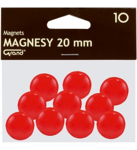 Magnesy 20mm GRAND czerwone  (10)^ 130-1688