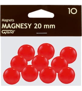 Magnesy 20mm GRAND czerwone  (10)^ 130-1688