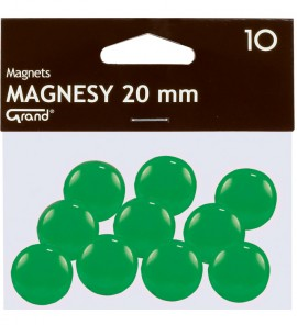 Magnesy 20mm GRAND zielone   (10)^ 130-1692