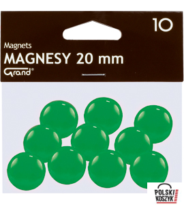 Magnesy 20mm GRAND zielone   (10)^ 130-1692