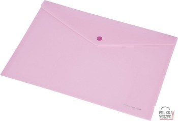 Panta Plast Teczka kopertowa DL FOKUS przezroczysta różowa
