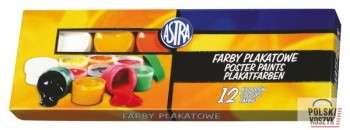 Farby plakatowe 12  kolorów 10 ml