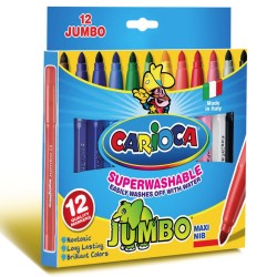 Flamastry JUMBO 12kolorów CARIOCA