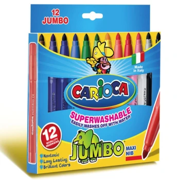 Flamastry JUMBO 12kolorów CARIOCA