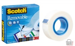 Taśma odklejalna Scotch® Magic™, matowa, w pudełku, 19mmx33m