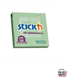 Stick'n Bloczek 76 x 76 mm 360 stopni zielony