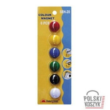 Argo Magnesy kolorowe WF-20 6 szt.