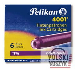 Naboje PELIKAN krótkie TP/6 fioletowe