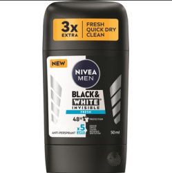 Nivea Men Black&amp;White Fresh antyperspirant w sztyfcie 50 ml