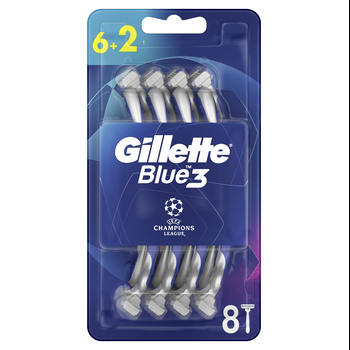 Gillette Blue3 Champions League jednorazowe maszynki do golenia dla mężczyzn 6+2 szt.