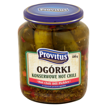 Provitus Ogórki konserwowe hot chili 640 g