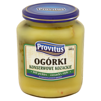Provitus Ogórki konserwowe kozackie 640 g