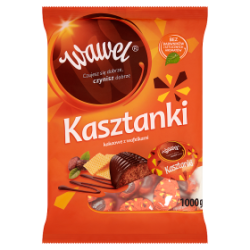 Wawel Kasztanki kakaowe z wafelkami Czekoladki nadziewane 1000 g