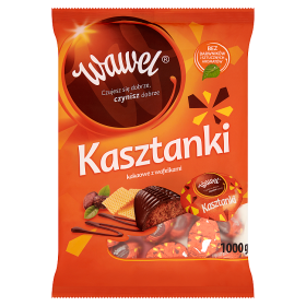 Wawel Kasztanki kakaowe z wafelkami Czekoladki nadziewane 1000 g
