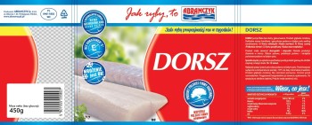 Abramczyk Dorsz filety bez skóry 450 g