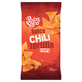 Poco Loco Chipsy kukurydziane o smaku chili 450 g