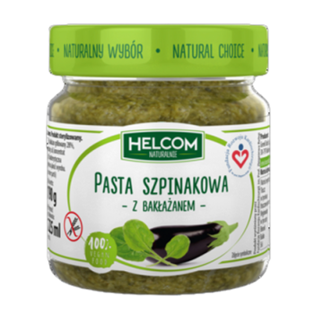 Helcom Pasta szpinakowa z bakłażanem 190 g