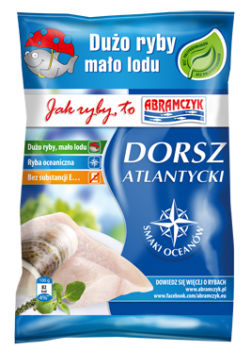 Abramczyk Dorsz atlantycki ze skórą Filet mrożony 450 g