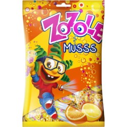 Zozole Karmelki Nadziewane Musujące (9%) O Smaku Cytrynowym I O Smaku Pomarańczowym 1Kg
