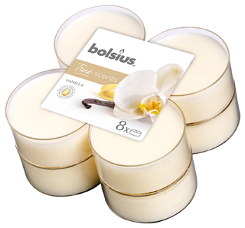 Bolsius True Scents Wanilia Podgrzewacze zapachowe maxi 8 sztuk