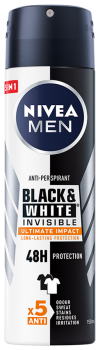 Nivea Men Black &amp; White Invisible Ultimate Impact Antyperspirant 150 ml