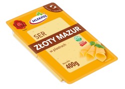 Mlekpol Ser Złoty Mazur plastry 400 g