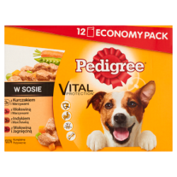 Pedigree wołowina, kurczak, indyk 12 x 100g