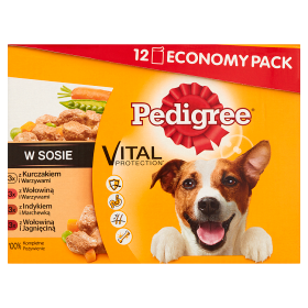 Pedigree wołowina, kurczak, indyk 12 x 100g