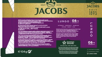 Jacobs Lungo Intenso 8 Kawa Mielona W Kapsułkach 20 Szt, 104 G