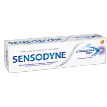 Sensodyne Ultraszybka Ulga i Długotrwała Ochrona Pasta do zębów z fluorkiem 75 ml