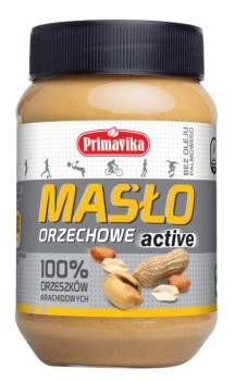 Primavika Masło orzechowe active 100% orzeszków arachidowych 470 g