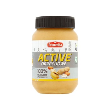 Primavika Masło orzechowe active 100% orzeszków arachidowych 470 g