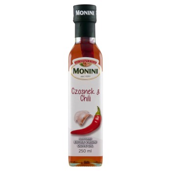 Monini Aromatyzowana oliwa z oliwek extra vergine o smaku czosnku &amp; chili 250 ml