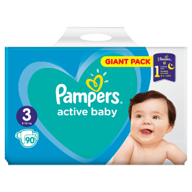Pampers Active Baby Rozmiar 3, 90 pieluszek, 6-10 kg