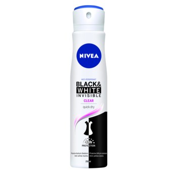 NIVEA Black&amp;White Invisible Silky Smooth Antyperspirant w aerozolu 250 ml