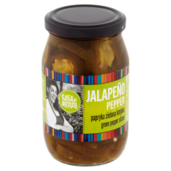 Casa Del Sur Papryka zielona Jalapeño krojona 340 g