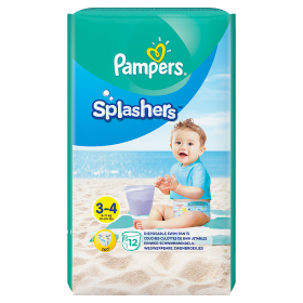 Pampers Splashers, R3-4 12 jednorazowych pieluch do pływania