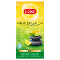 Lipton Herbata zielona aromatyzowana ze skórkami owoców cytrusowych 32,5 g (25 x 1,3 g)