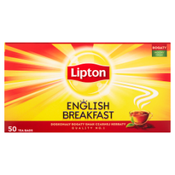 Lipton English Breakfast Herbata czarna 100 g (50 torebek)