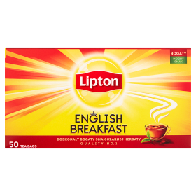 Lipton English Breakfast Herbata czarna 100 g (50 torebek)