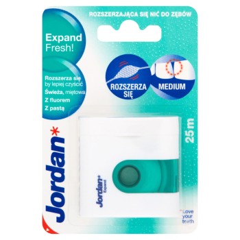 Jordan Expand Fresh! Rozszerzająca się nić do zębów 25 m
