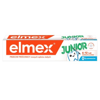 Elmex Junior z aminofluorkiem Pasta do zębów dla dzieci 6-12 lat 75 ml