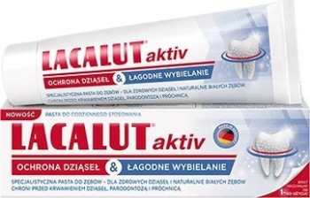 Lacalut Pasta do zębów Aktiv ochrona dziąseł &amp; łagodne wybielenie 75 ml
