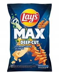 Lay's Maxx Chipsy ziemniaczane o smaku sera i cebulki 120 g
