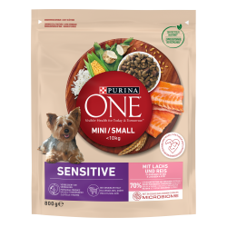 Purina One Mini Delicate Karma Dla Psów Z Łososiem Z Ryżem 800G