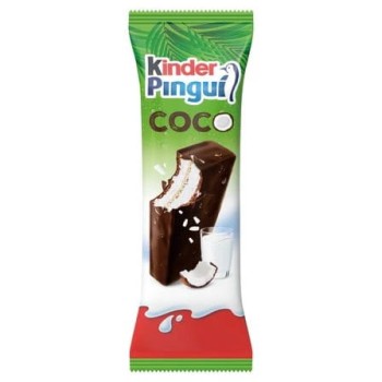 Kinder Pingui Cocco Biszkopt z mlecznym i kokosowym nadzieniem pokryty mleczną czekoladą 30 g
