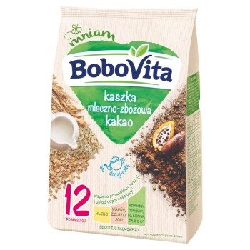 BoboVita Kaszka mleczno-zbożowa kakao po 12 miesiącu 230 g